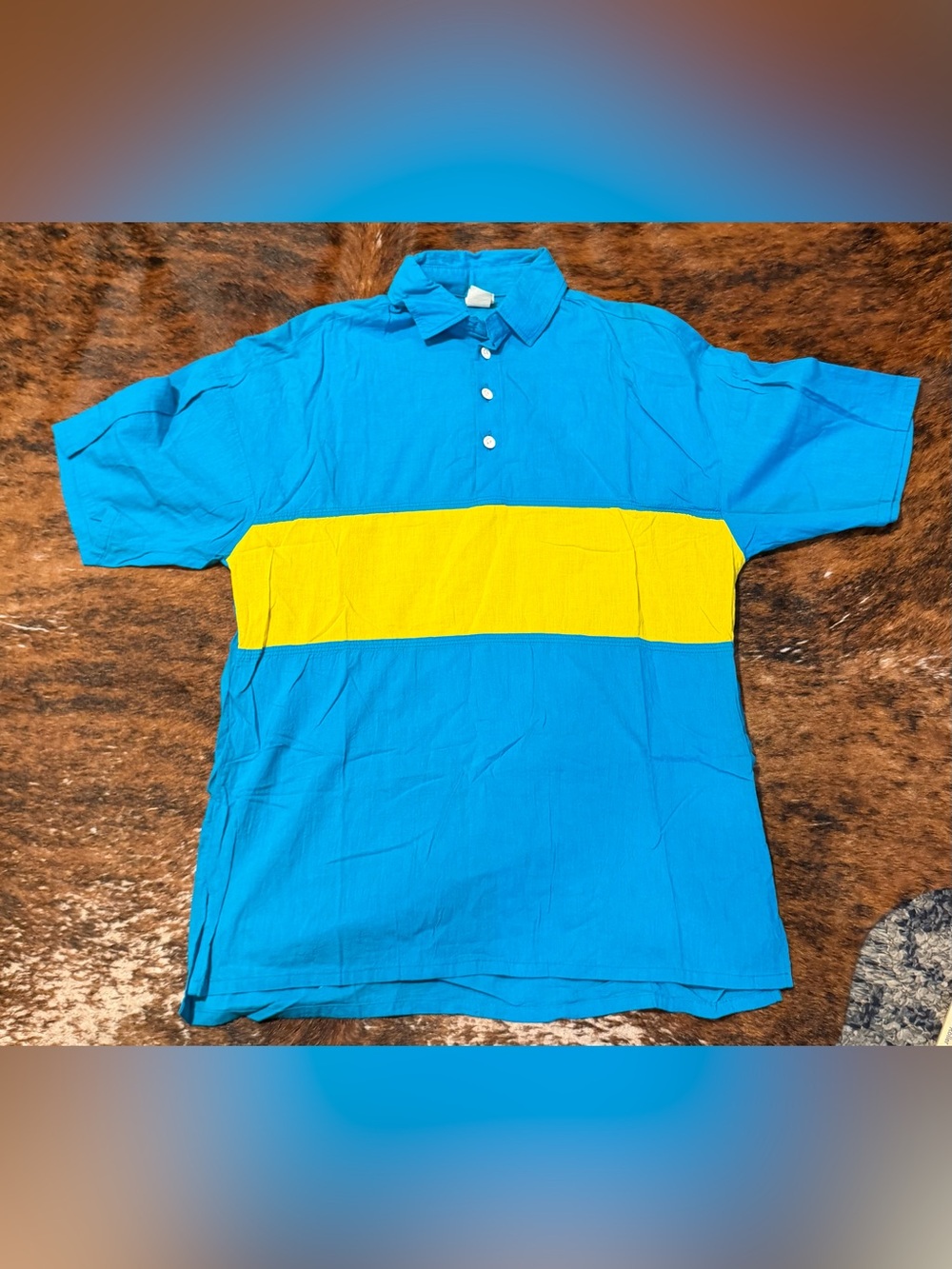 Vintage 70s 80s Sundek Nylon Surf Polo Shirt ColorBlock SAMPLE Mens M RARE US